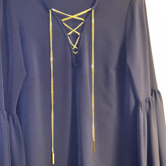 Michael Kors navy dressy blouse - Picture 3 of 5